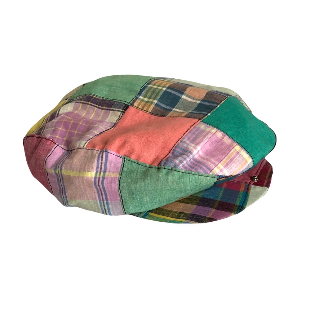 KANGOL Designs Madras Plaid Newsboy Cap Hat L USA